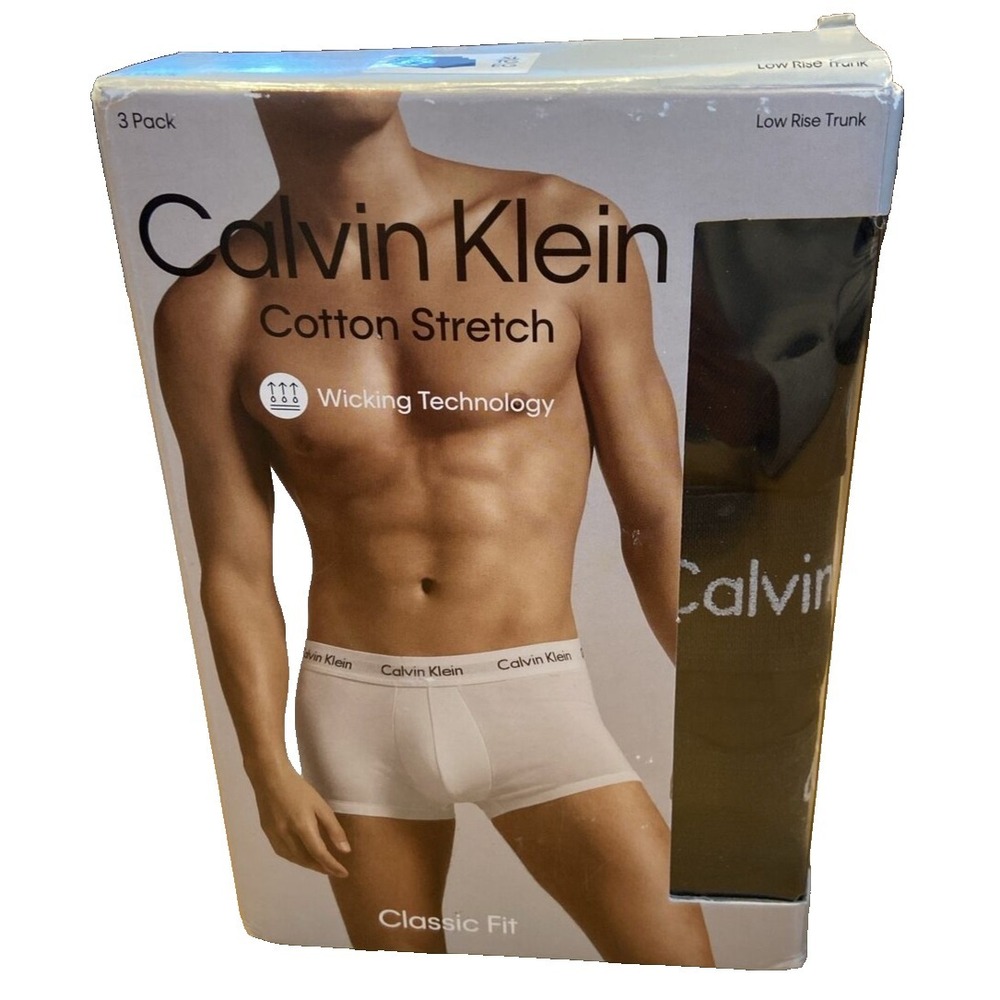 calvin klein mens underwear briefs Cotton Stretch XL 3 Pack Black Classic Fit